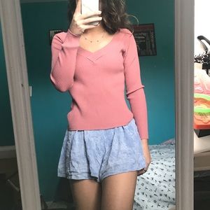 H&M Ribbed Long Sleeve Top